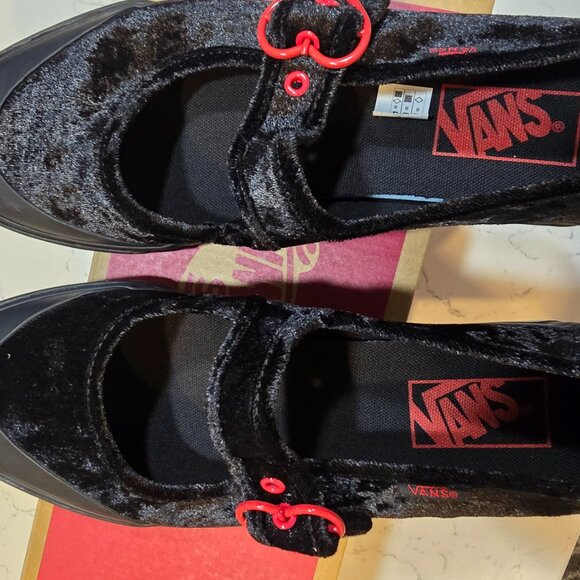 Vans MARY JANE Hearts Black VN000CRR458 Womens Sneakers Shoes size 8 BALLET NEW - Picture 6 of 12